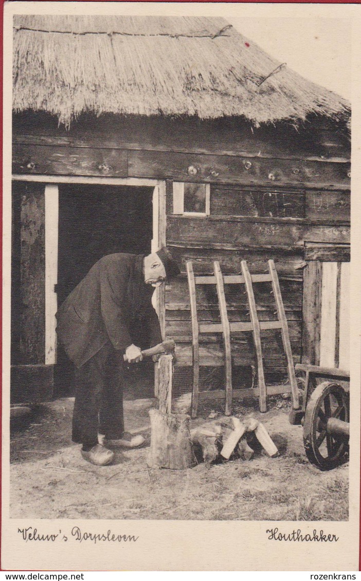 Veluwe Gelderland Veluw's Dorpsleven Folklore Klederdracht Nederland Houhakker (In Zeer Goede Staat) - Autres & Non Classés