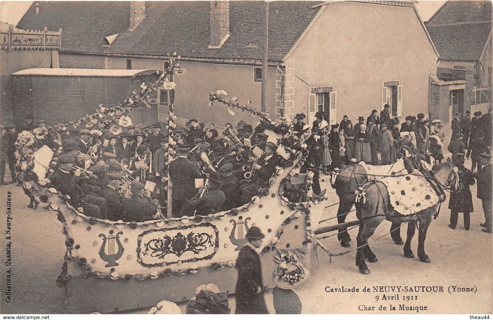 ¤¤  -   NEUVY-SAUTOUR  -   Cavalcade  De 1911  -  Char De La Musique    -   ¤¤ - Neuvy Sautour