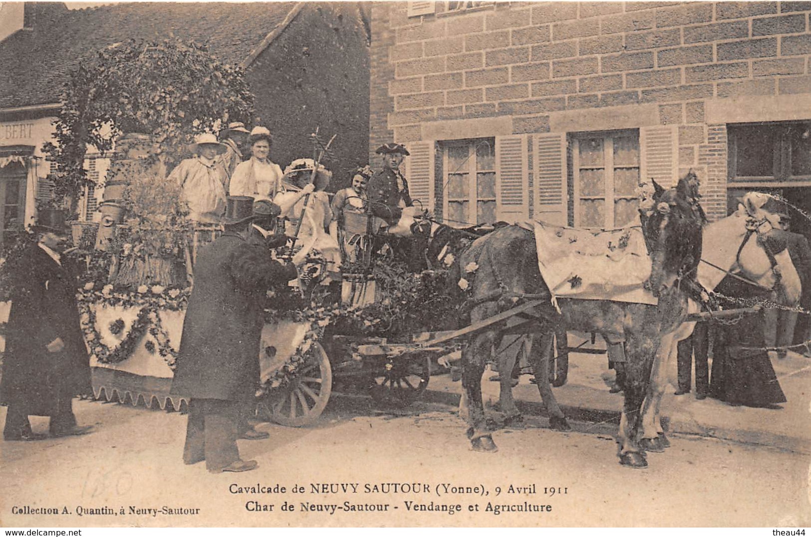 ¤¤  -   NEUVY-SAUTOUR  -   Cavalcade  De 1911  -  Char De Neuvy-Sautour  -  Vendange Et Agriculture    -   ¤¤ - Neuvy Sautour