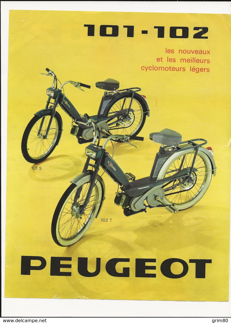 FEUILLE   PEUGEOT   101  -  102 - Non Classés