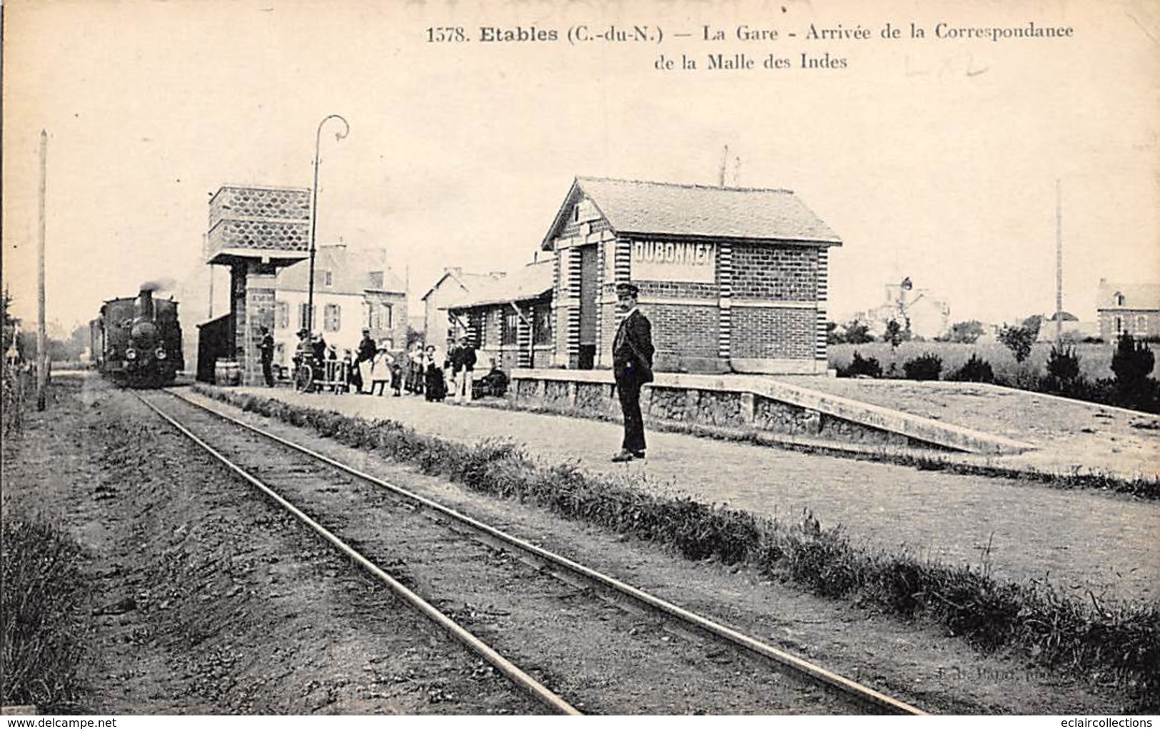 Etables Sur Mer         22       La Gare . Arrivée De La Correspondance De La Malle Des Indes          (voir Scan) - Etables-sur-Mer