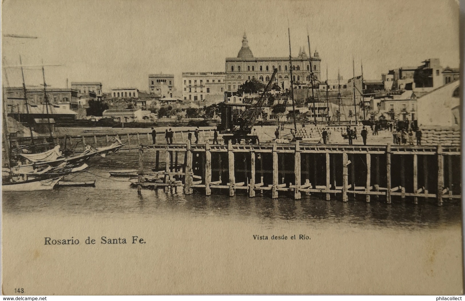 Argentina - Argentine // Rosario De Santa Fe. // Vista Desde El Rio Ca 1900 - Argentinië