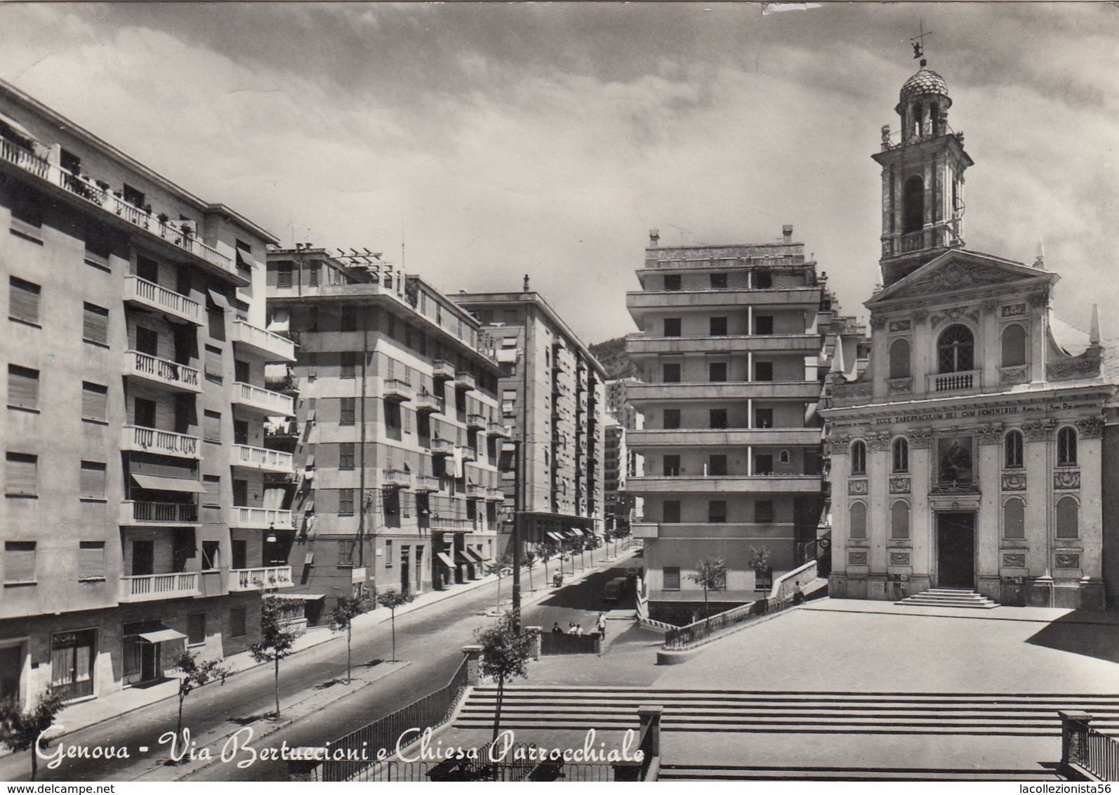 9461-GENOVA-VIA BERTUCCIONI E CHIESA PARROCCHIALE-FG - Genova