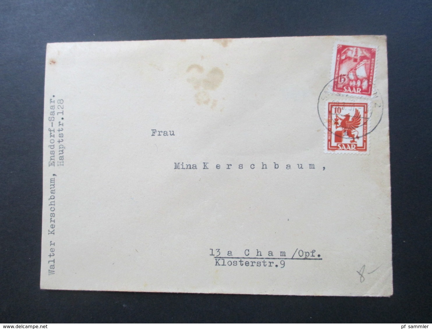 All. Besetzung Saargebiet 1947 - 55 Belege / Kartenposten mit 32 Stk. Firmenbriefe / Bedarf und Sonderstempel. MeF / EF