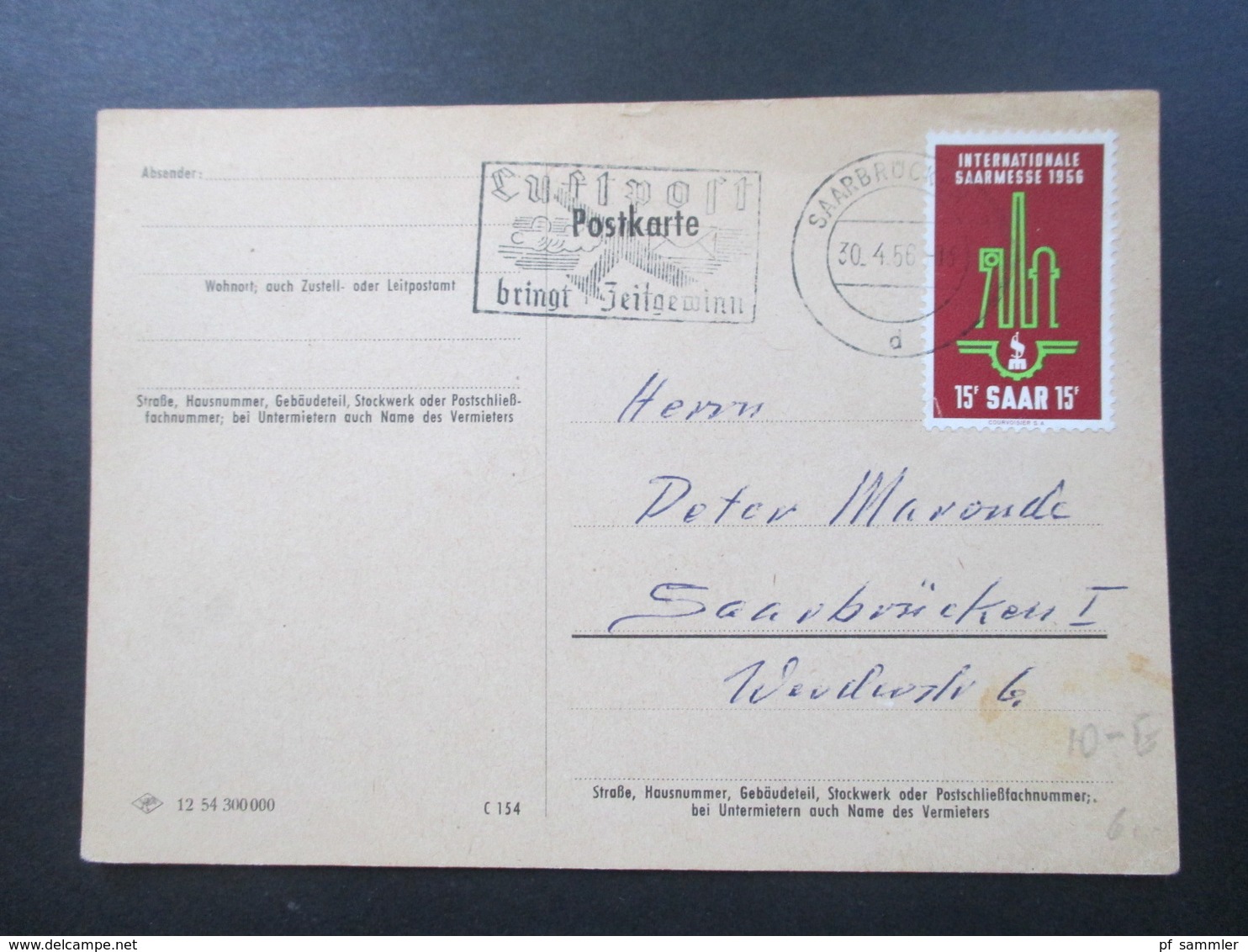 All. Besetzung Saargebiet 1947 - 55 Belege / Kartenposten mit 32 Stk. Firmenbriefe / Bedarf und Sonderstempel. MeF / EF