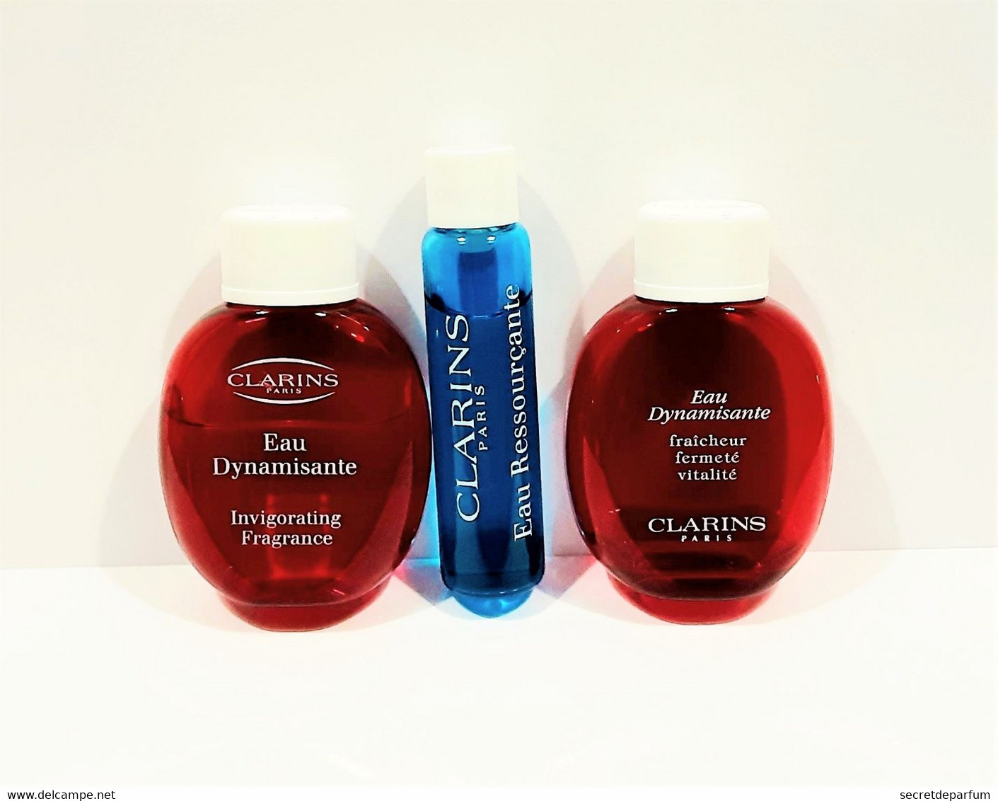 3 Miniatures échantillons Eau Dynamisante Eau Ressourcante De CLARINS - Echantillons (tubes Sur Carte)