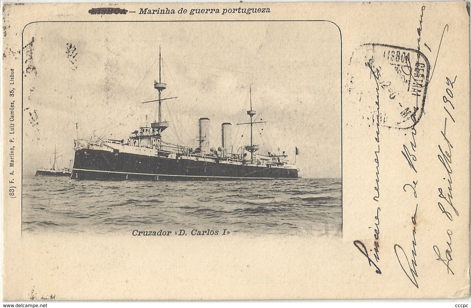 CPA Portugal Cruzador D. Carlos 1er - Marine Navire - Autres & Non Classés