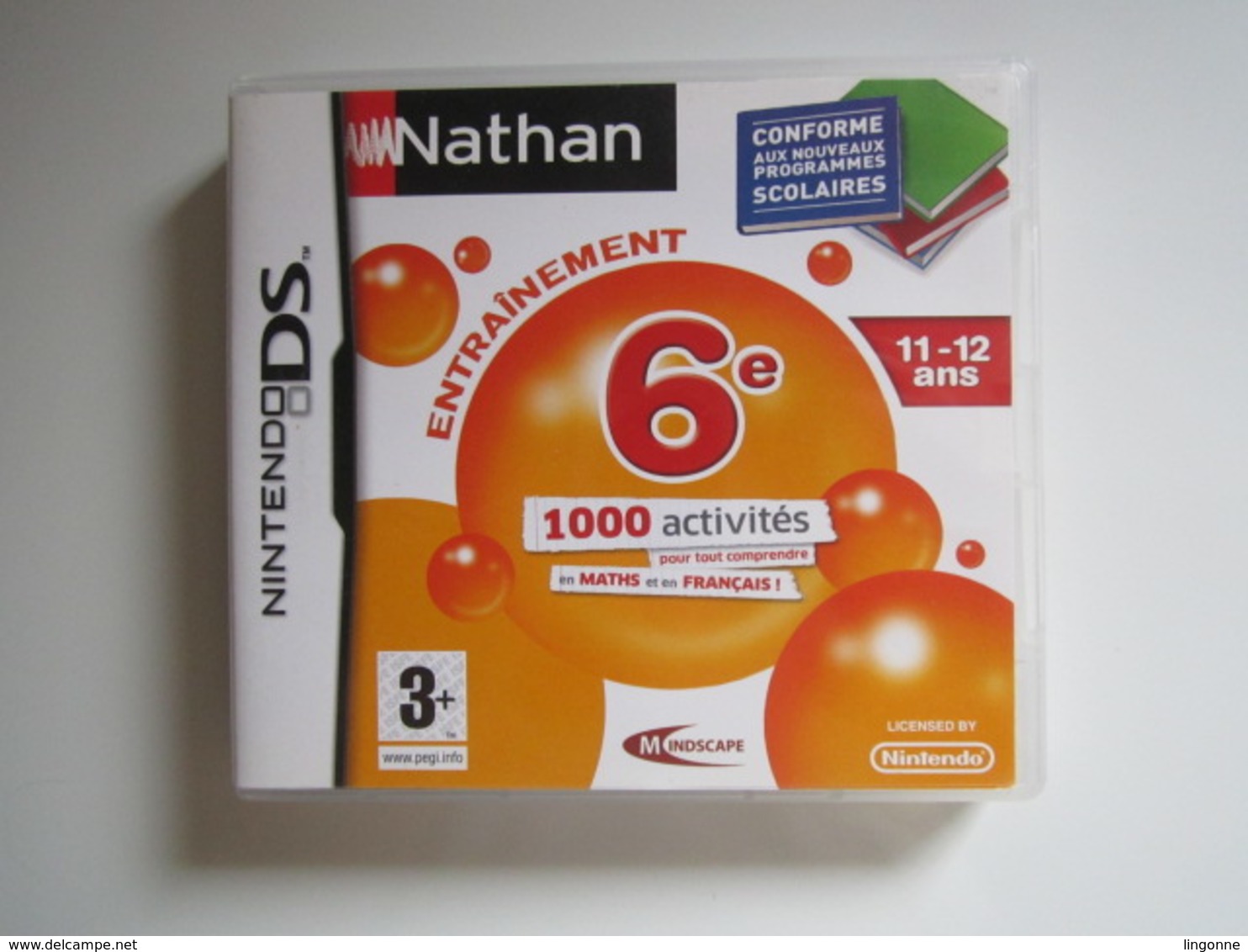 JEU NINTENDO DS Entrainement 6e Nathan Maths Et Français 11-12 Ans - Nintendo DS