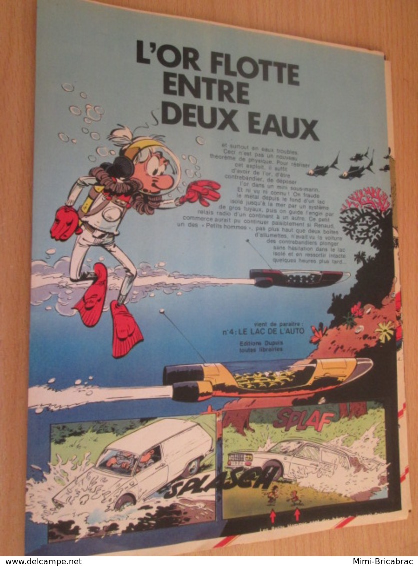 SPI2019 : PAGE Plastifiable Sur Demande REVUE SPIROU Année 1975 76 1 LES PETITS HOMMES  PAGE ANNONCE SORTIE NOUVEL ALBUM - Petits Hommes, Les