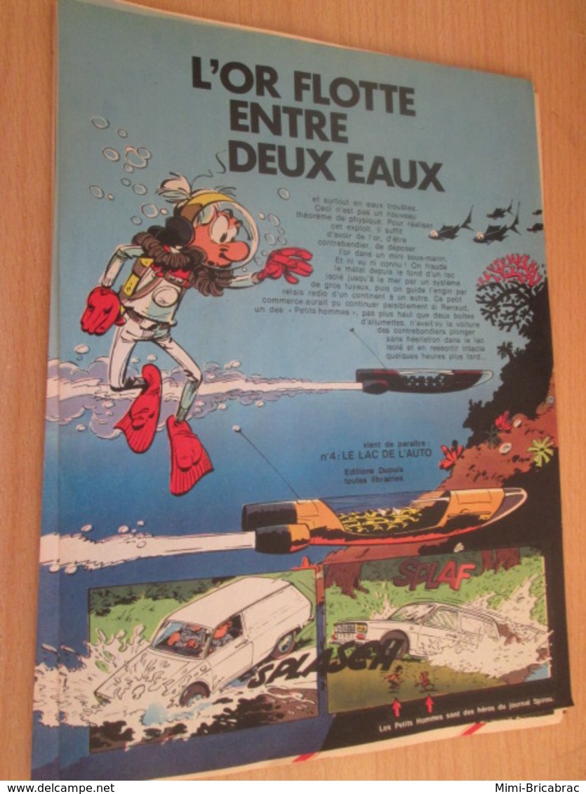 SPI2019 : PAGE Plastifiable Sur Demande REVUE SPIROU Année 1975 76 1 LES PETITS HOMMES  PAGE ANNONCE SORTIE NOUVEL ALBUM - Petits Hommes, Les