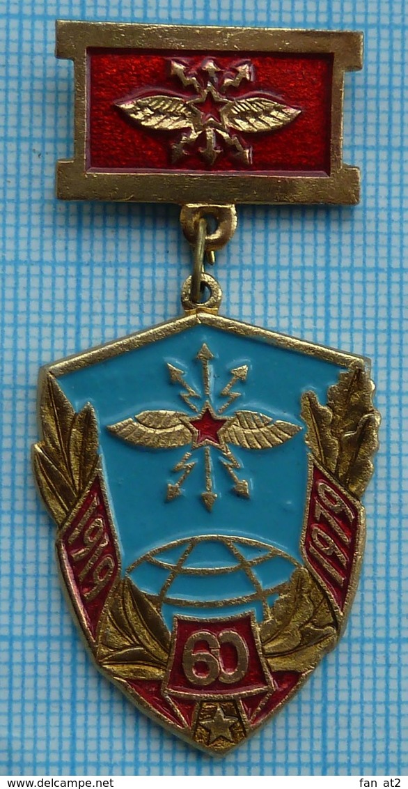 USSR / Badge / Soviet Union / UKRAINE. Armed Force. Communications Troops - 60 Years. 1979 - Army