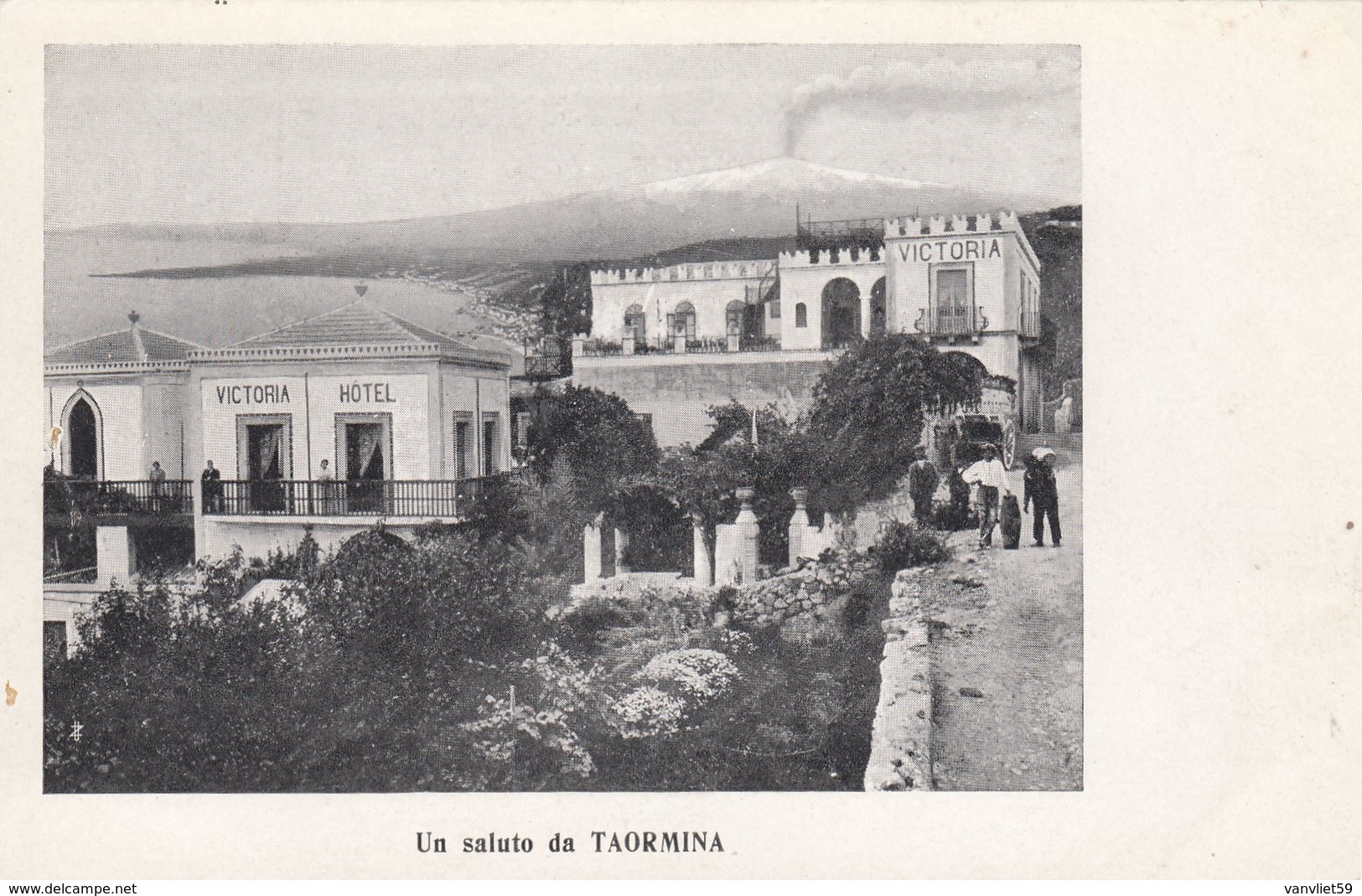 TAORMINA-MESSINA-VICTORIA HOTEL-CARTOLINA NON VIAGGIATA ANNO 1906-1910 - Messina