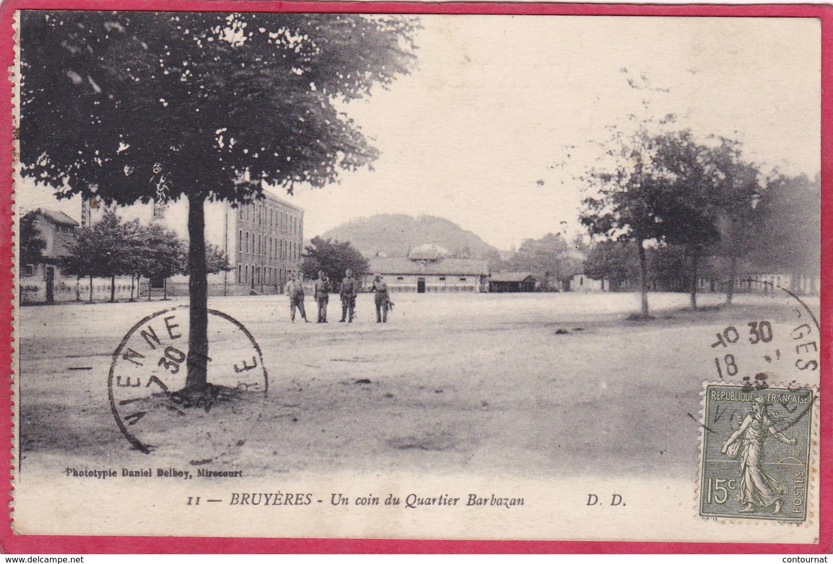 RARE CPA 88 BRUYERES Un Coin Qu Quartier Barbazan - Bruyeres