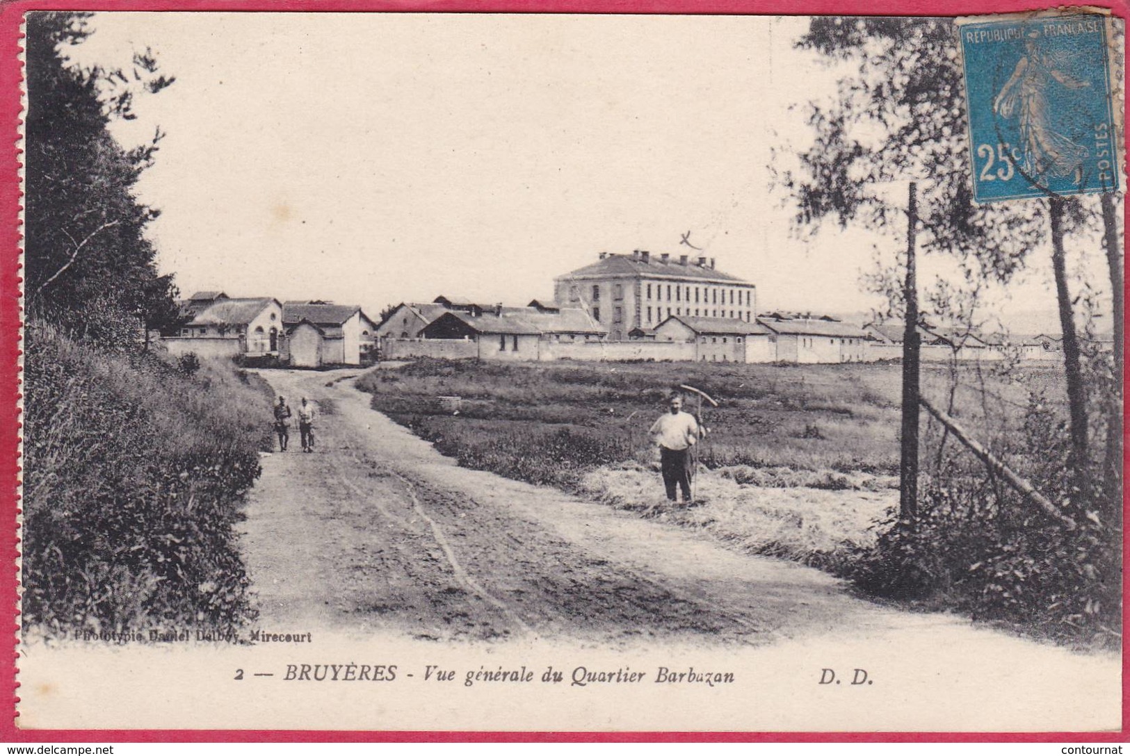 CPA 88 BRUYERES Vue Générale Qu Quartier Barbazan - Bruyeres