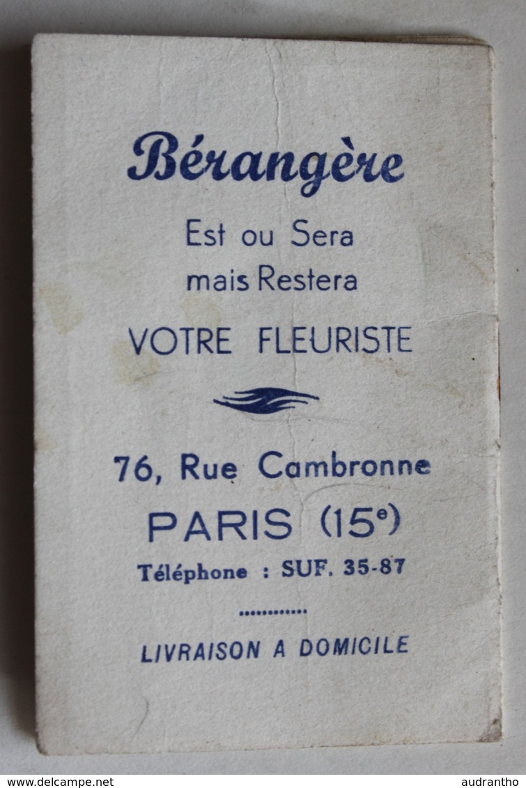 Calendrier 1954 Enfants Avec Chiens Illustrateur Calver Rogniat Fleuriste Bérangère 76 Rue Cambronne Paris - Petit Format : 1941-60