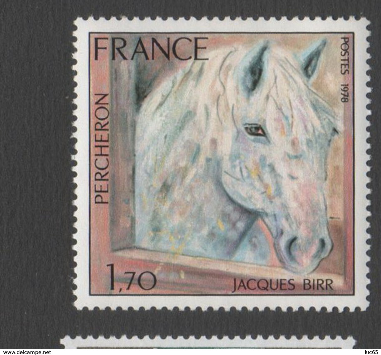 France Neuf Sans Charnière 1978 Tête De Cheval Percheron De Jacques Birr  YT 1982 - Nuevos