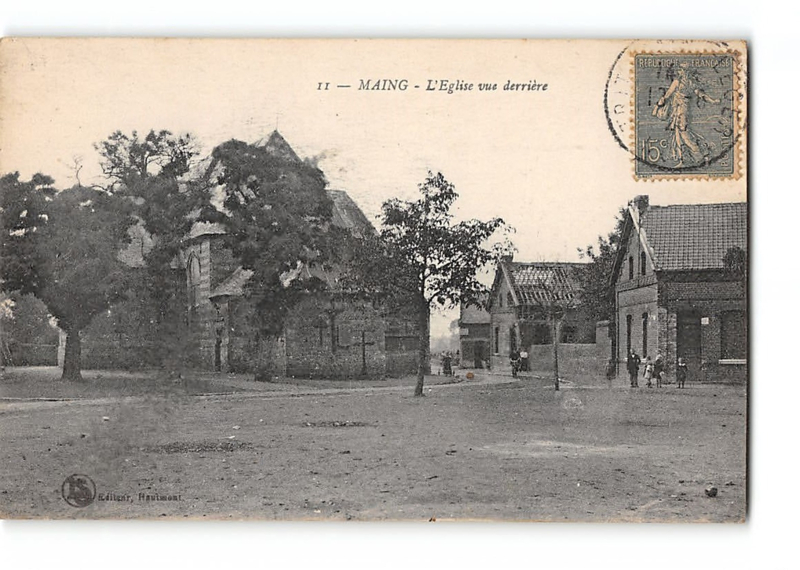 CPA 59 Maing L'église Vue Derriere - Autres & Non Classés