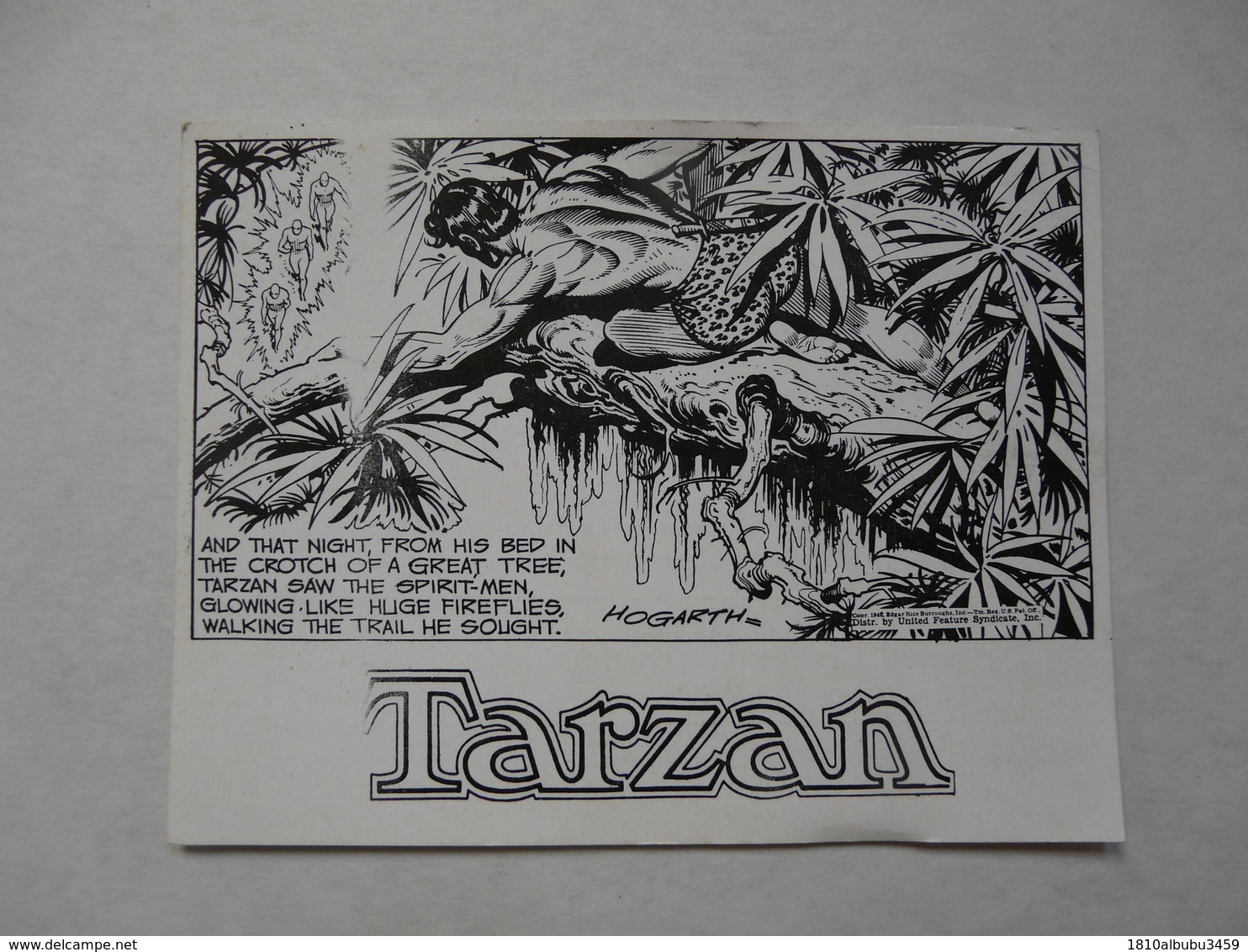 VIEUX PAPIERS - CARTE D'INVITATION : EXPOSITION Sur TARZAN à Bakers' Street - BURNE HOGARTH Dessinateur - Collezioni