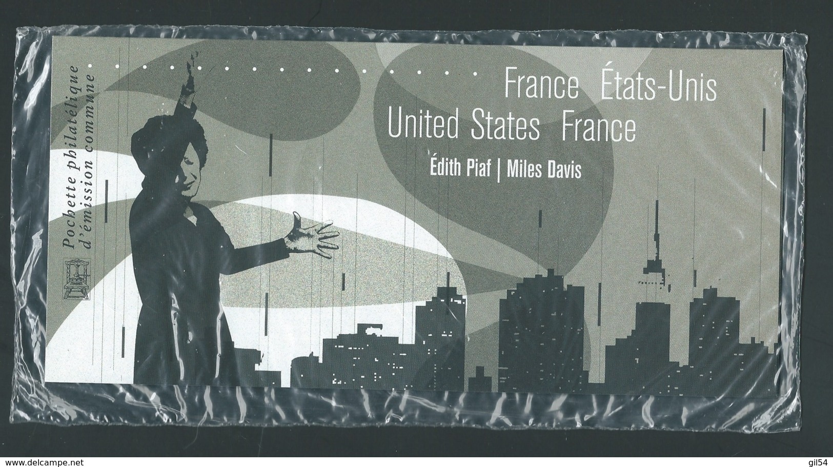 Pochette émission Commune France/Etats-Unis 2012 Edith PIAF & Miles DAVIS Neuf Sous Blister - Af28101 - Souvenir Blocks