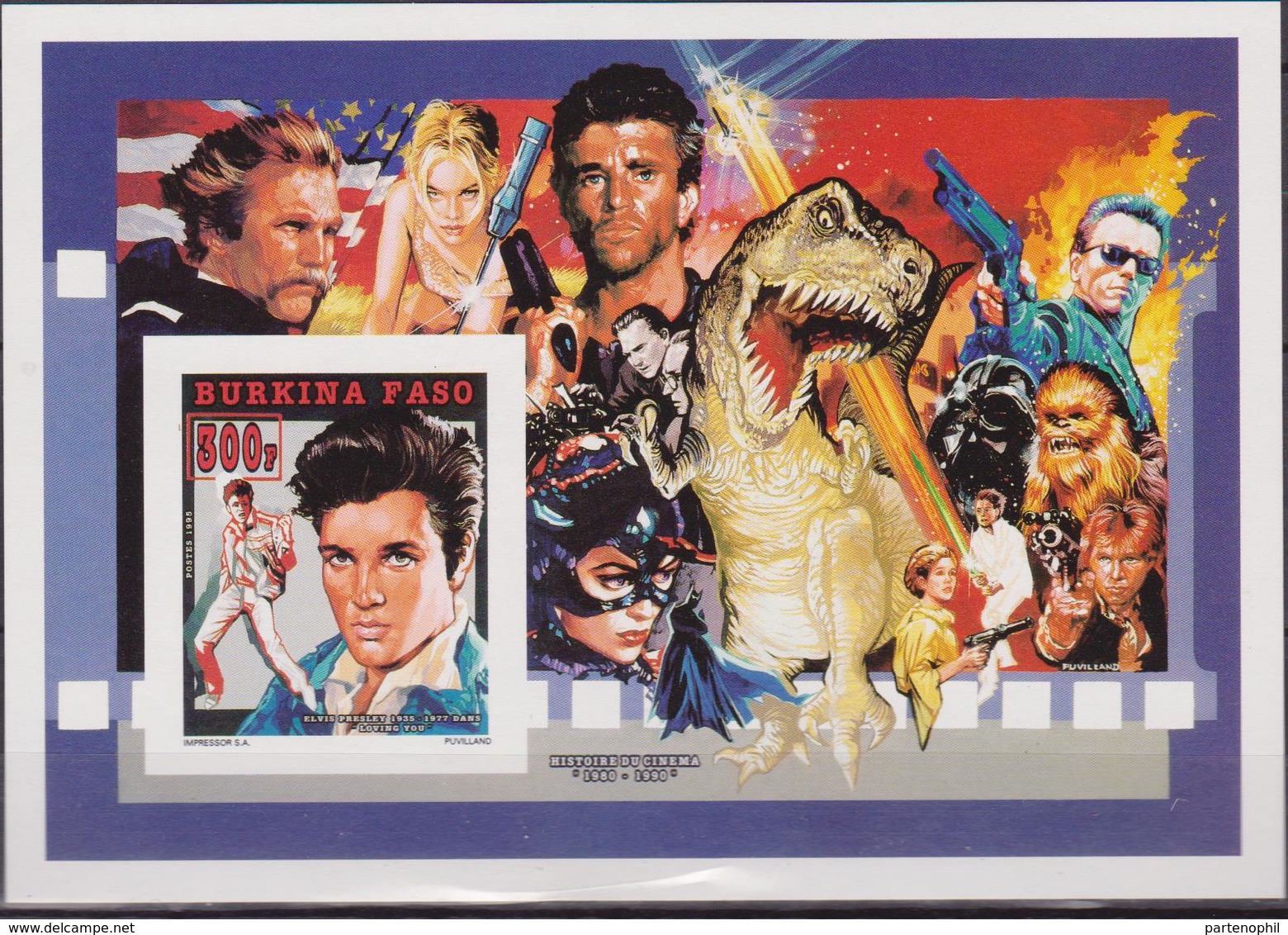 Burkina Faso Elvis  Cinema Imperf Sheet MNH - Cinema