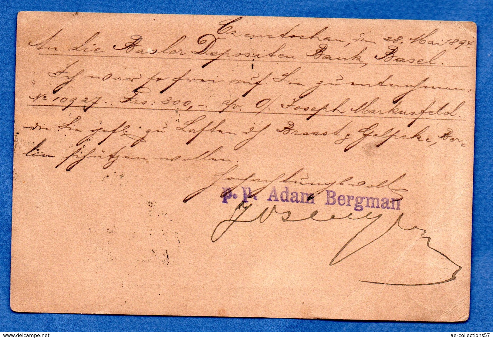 Russie  - Entier Postal - Pour Basel  - 28/05/1894 - Interi Postali