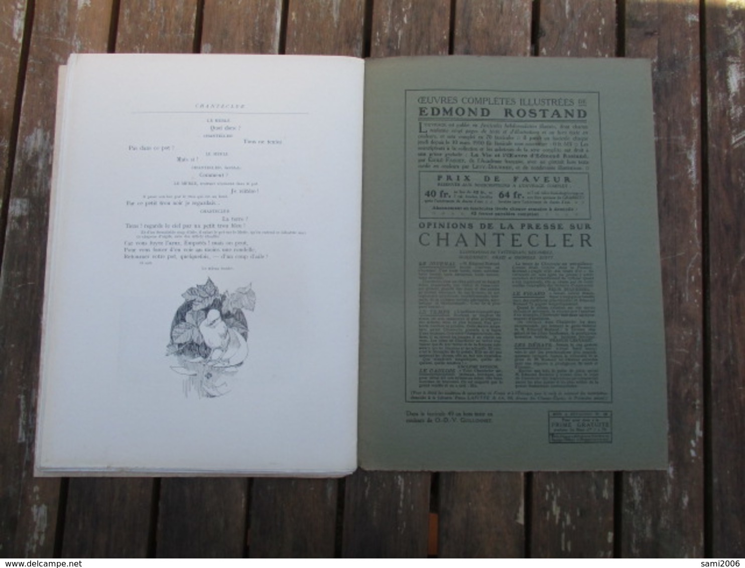 FASCICULE N° 48  OEUVRES ILLUSTREES D'EDMOND ROSTAND CHANTECLER 2 FEVRIER 1911 - Auteurs Français