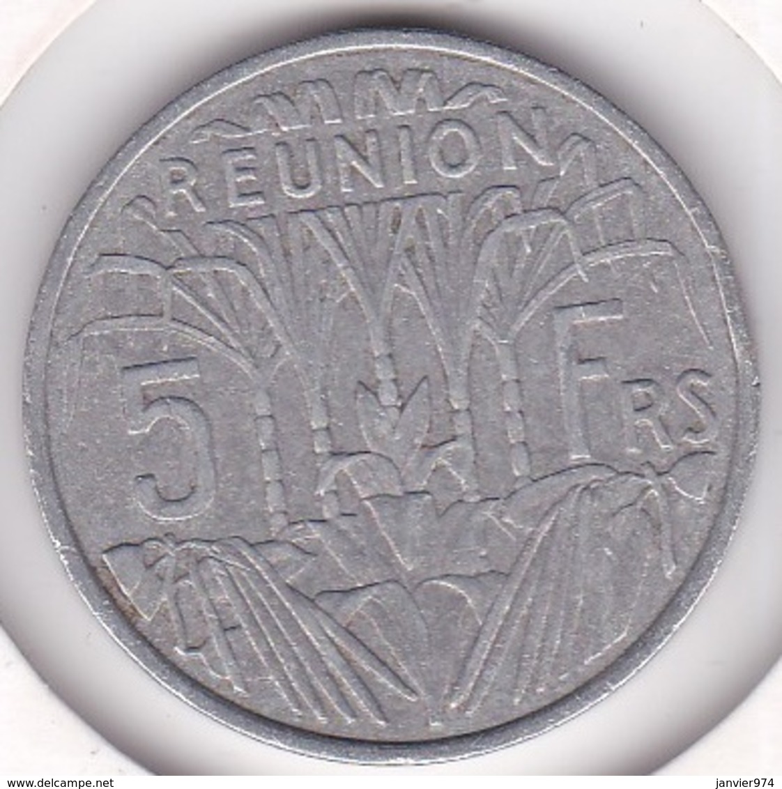 ILE DE LA REUNION. 5 FRANCS 1955. ALUMINIUM - Réunion