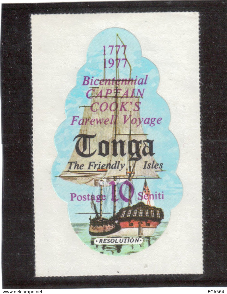 B4 - Tonga PO 397 ** MNH De 1977 - H.M.S. RESOLUTION De James COOK - - Tonga (1970-...)