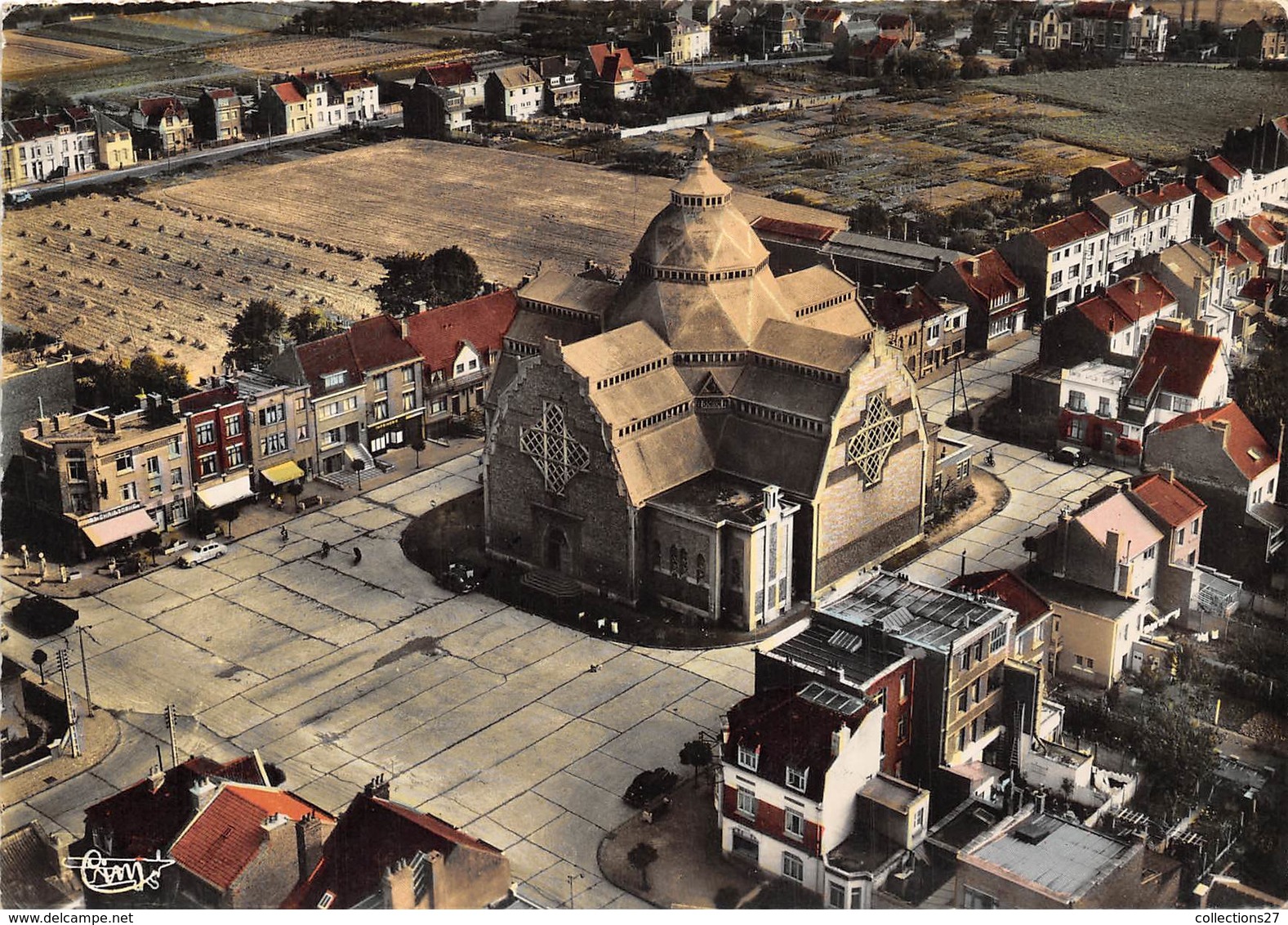 59-MARCQ-EN-BAROEUL- L'EGLISE VUE AERIENNE - Marcq En Baroeul