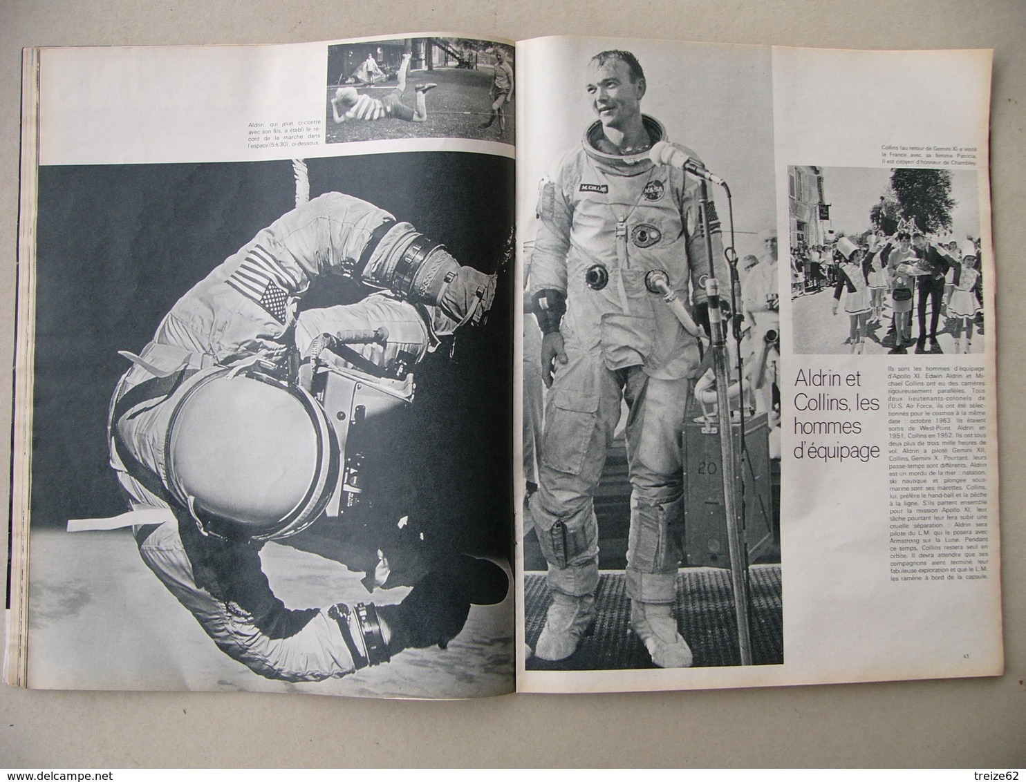 Paris Match N° 1054 19 juillet 1969 Conquérants de la Lune Apollo XI Lauzet SM Le Redoutable Merckx Maire à Peuplingues
