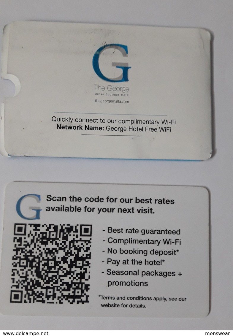 MALTA  HOTEL KEYCARD -  (  ST GEORGES HOTEL  ) - Hotel Keycards