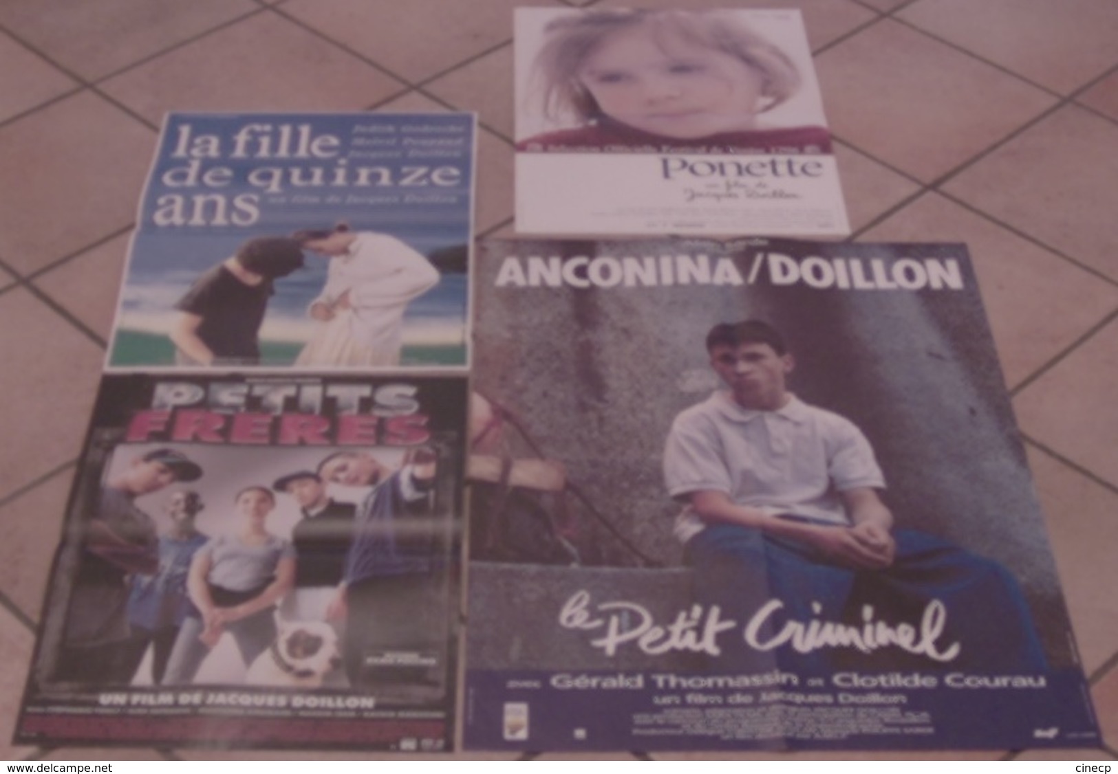 LOT 4 AFFICHES CINEMA FILMS Jacques DOILLON FILLE DE 15 ANS PETITS FRERES PONETTE LE PETIT CRIMINEL - Affiches & Posters