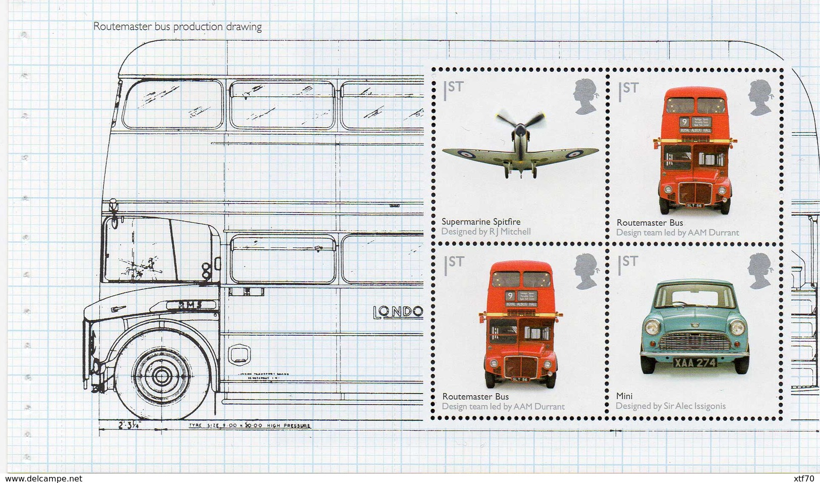 GREAT BRITAIN 2009 British Design Classics Prestige Booklet Pane 2887b - Libretti