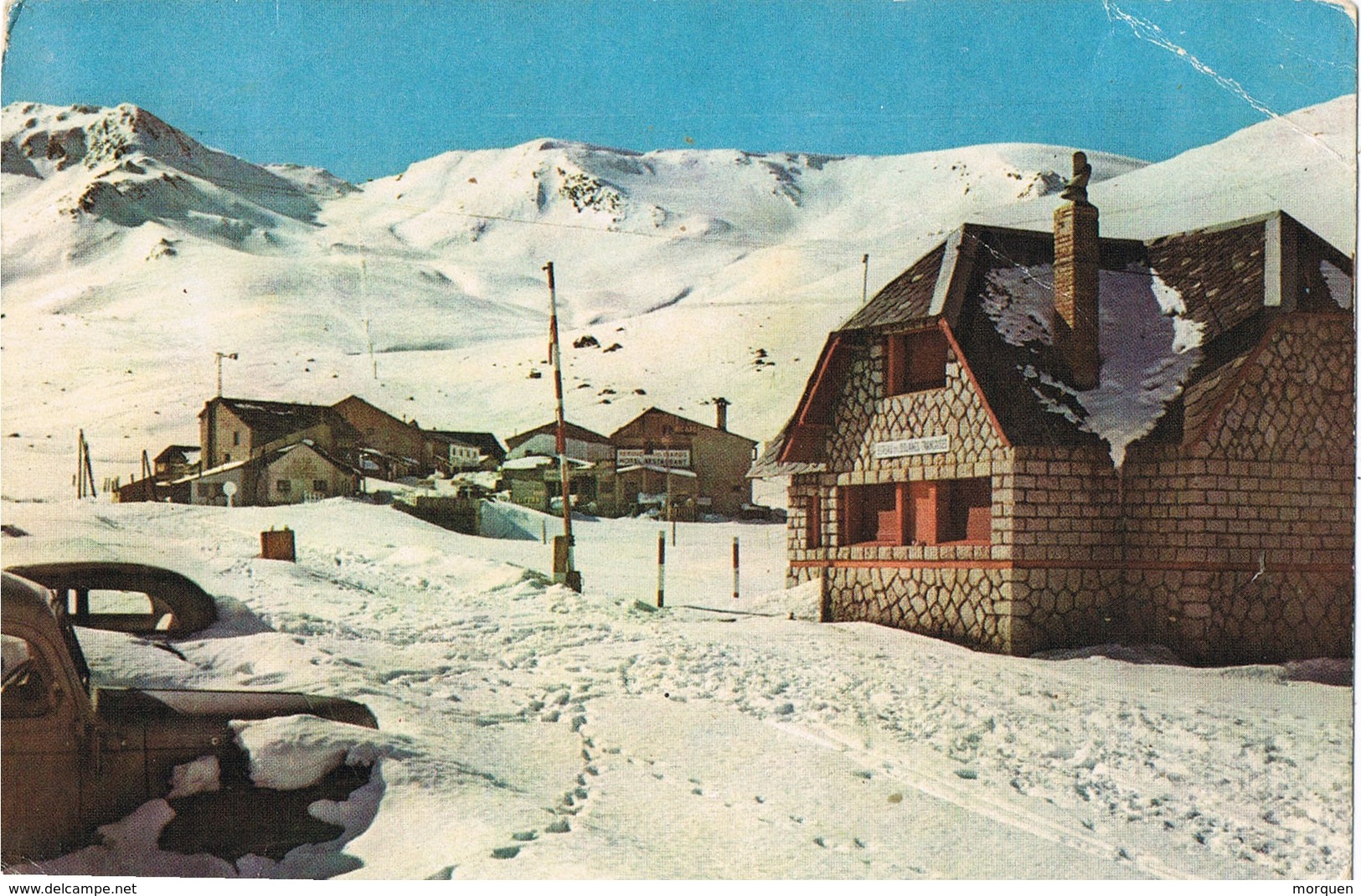 33383. Postal ANDORRA La VIEGA (Andorra Española) 1958. Vista. Oficina Frontera Francesa, ADUANA - Cartas & Documentos
