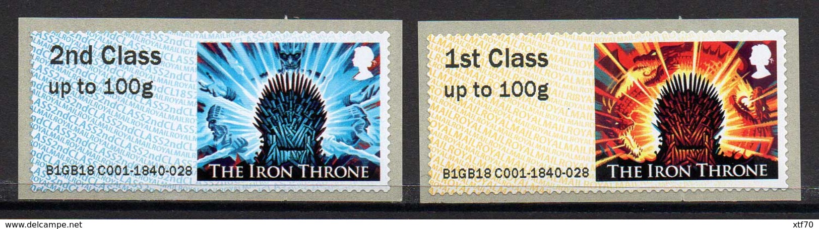 GREAT BRITAIN 2018 Post & Go: Game Of Thrones - Post & Go Stamps