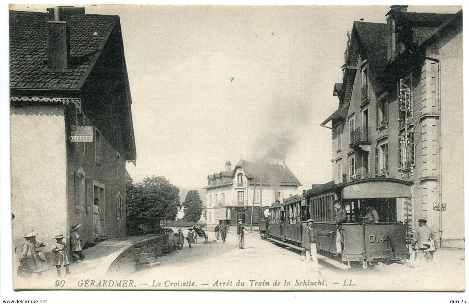 CPA 1917 * GERARDMER La Croisette Arrêt Du Train De La Schlucht ( Beau Plan Animée ) - Gerardmer