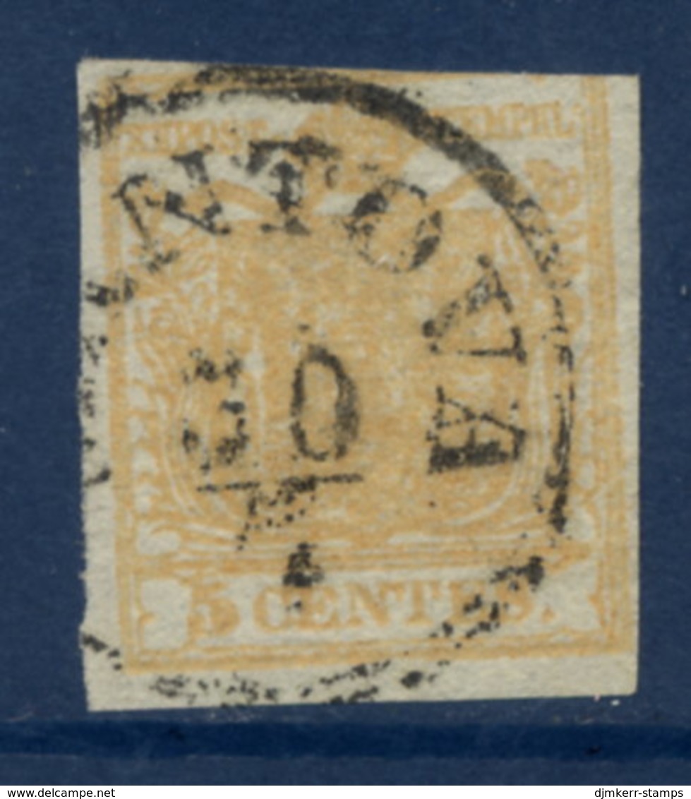 LOMBARDY VENETIA ( Lombardei U. Venetien) 1850 Arms 5 C.Type I .  Michel 1X - Used Stamps
