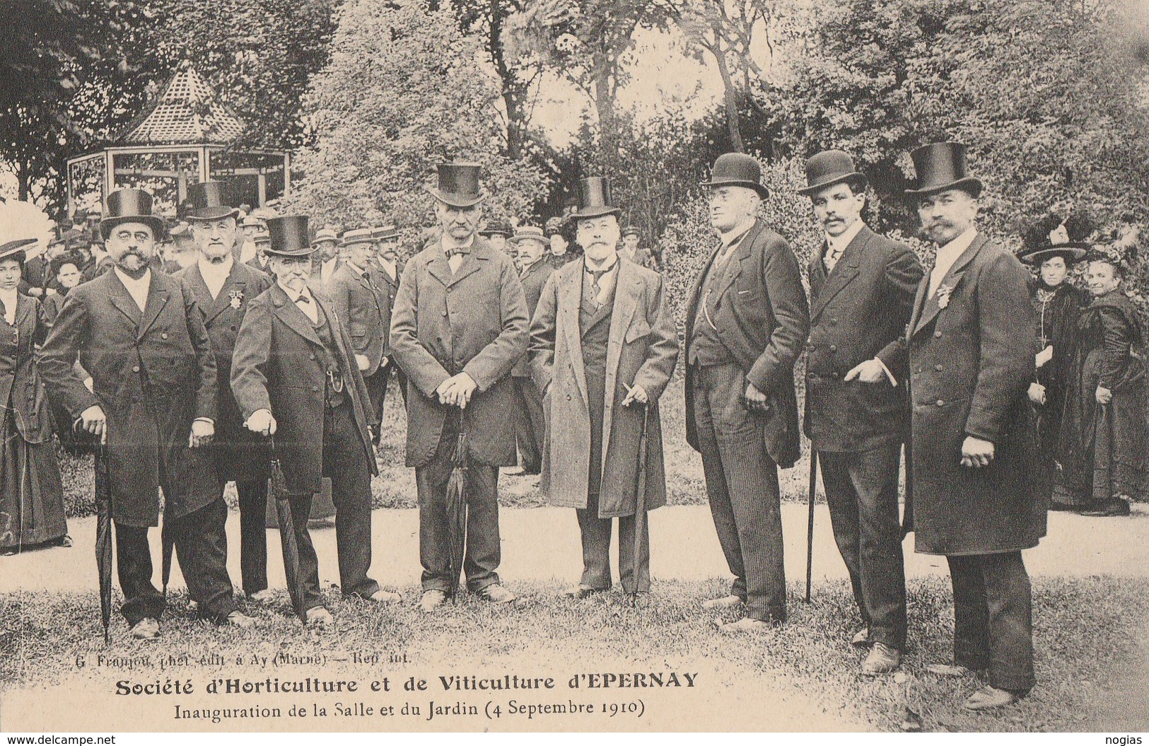 LE 4.09.1910, A EPERNAY - INAUGURATION DE LA SALLE ET JARDIN DE LA STE D'HORTICULTURE ET VITICULTURE - SUPERBE CARTE - Inaugurations