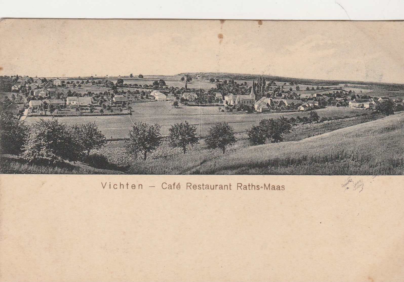 Vichten - Café - Restaurant  Kaths-Maas  , Panorama ( Edit : Edm.  Hansen ,Mersch ) - Autres & Non Classés