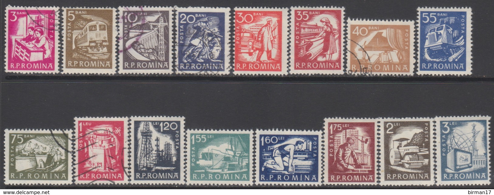 ROUMANIE 1960 16 TP Série Courante N° 1690 à 1709 (sauf 1697 1699 1703 1708) Y&T Neuf Et Oblitéré - Usati