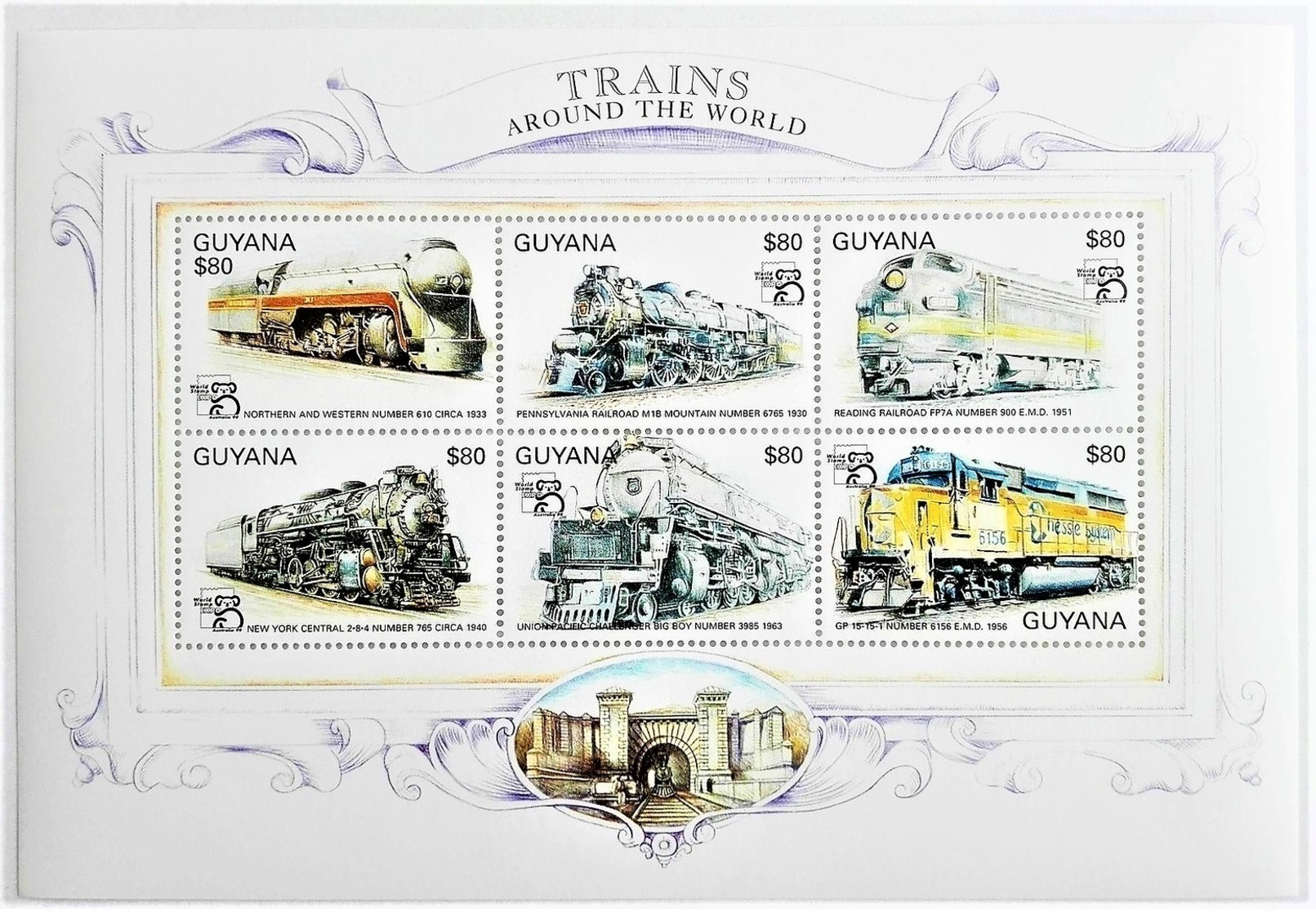 Guyana 1999**Mi.6523-28  Trains Around The World , MNH [7II;101] - Trains