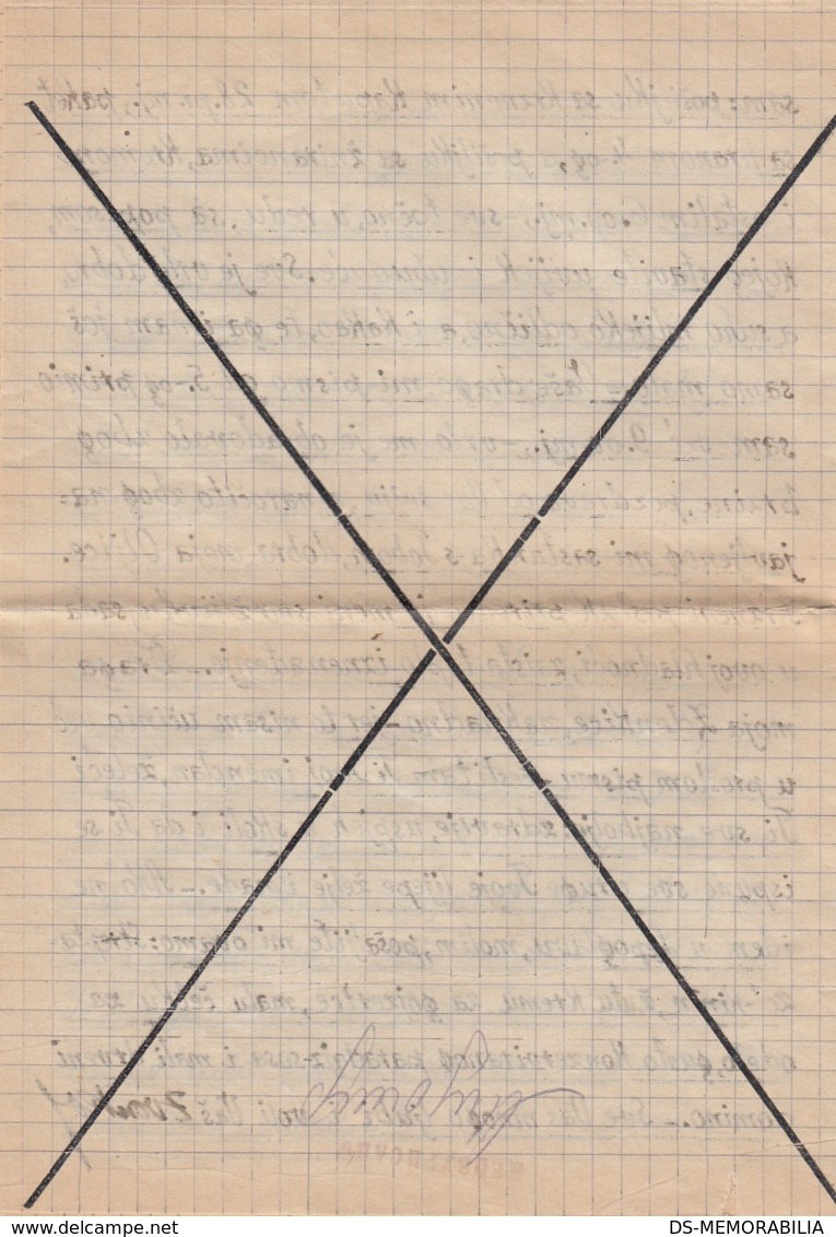 Yugoslavia Censored Letter Sent From Prison Jail Sremska Mitrovica , Original Prison Paper Form 1946 - Covers & Documents