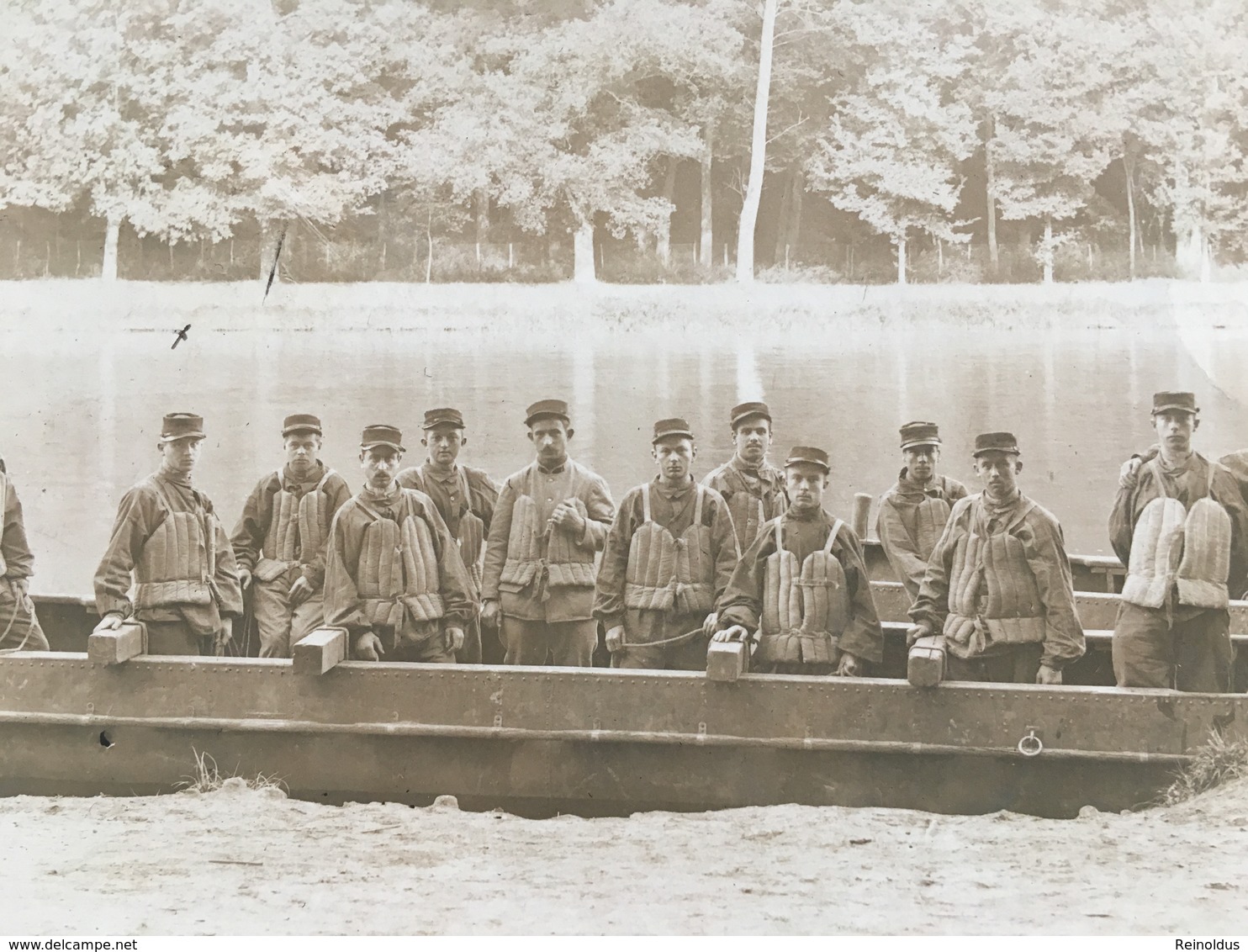 Foto Photo AK Genie Bateau Uniform Soldats - Matériel