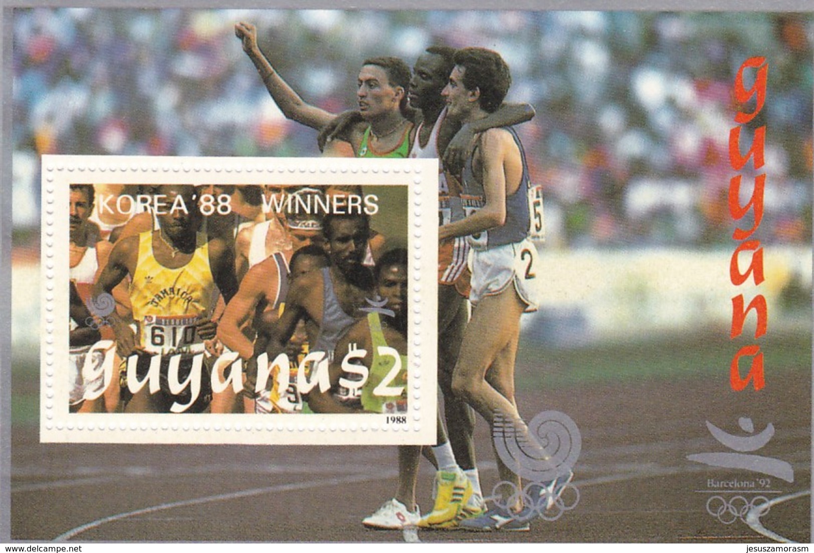 Guyana  6 Hb Bordes De Plata - Verano 1992: Barcelona