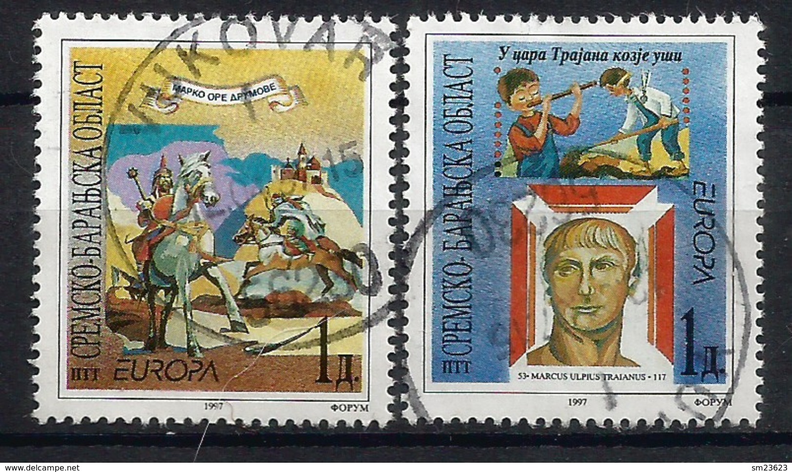 Kroatien(Republik Krajina) 1997 Mi.Nr. 81 / 82 , EUROPA CEPT Sagen Und Legenden - Gestempelt / Fine Used / (o) - 1997