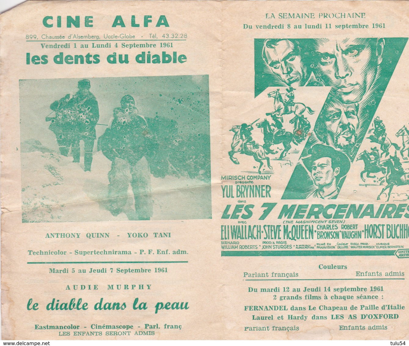 Cinémas  Leo Et  Alfa  à Uccle - Programs