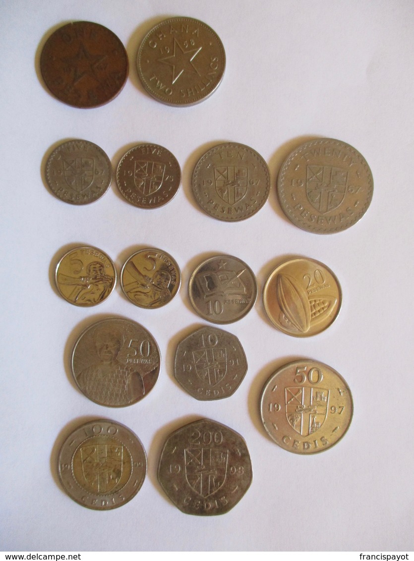 Ghana: Lot Of 15 Coins - Ghana