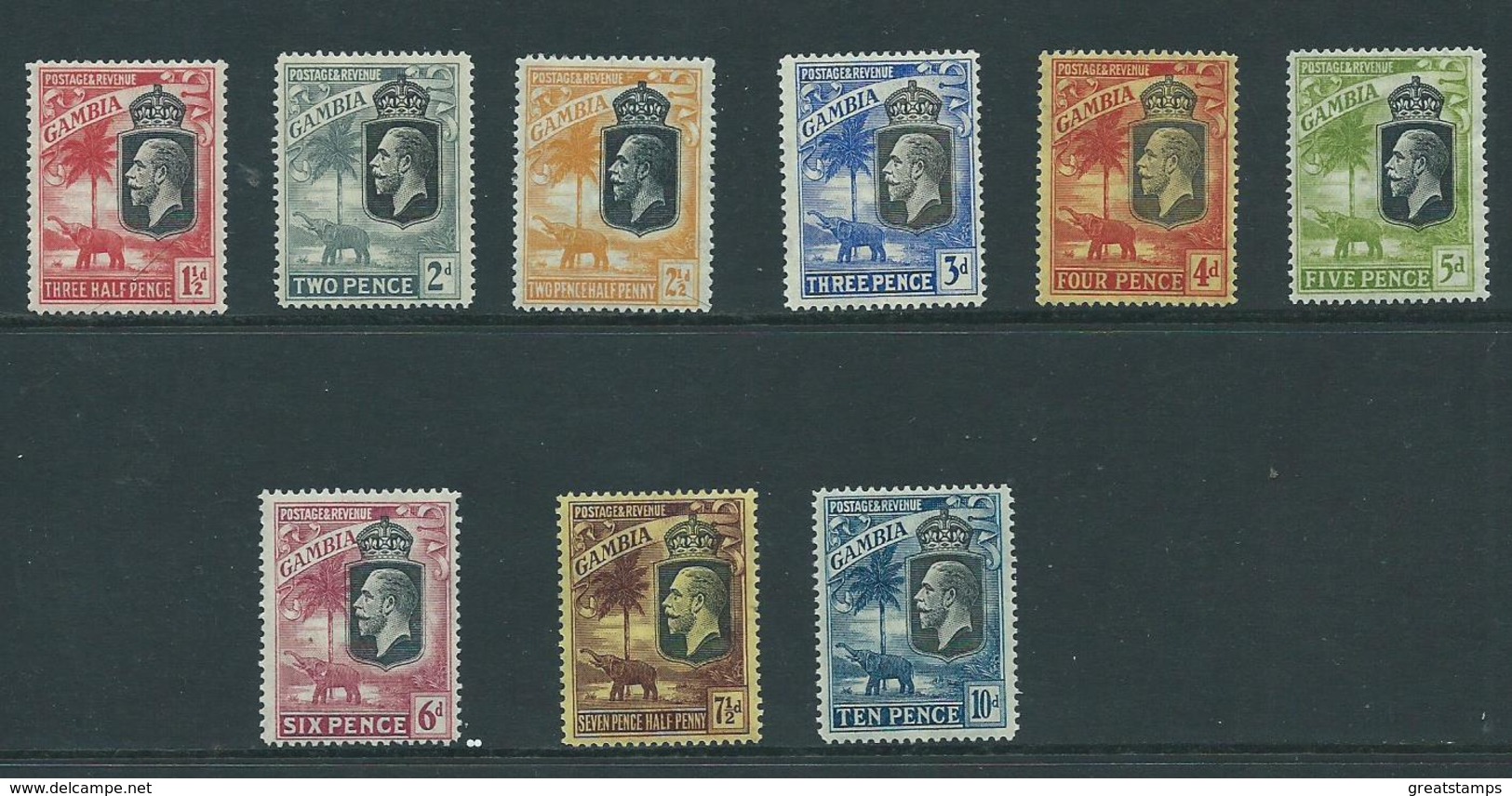 Gambia Hm Range Incl Script Sg129 Also Sg 132  Lightly Hm See Description - Gambia (...-1964)