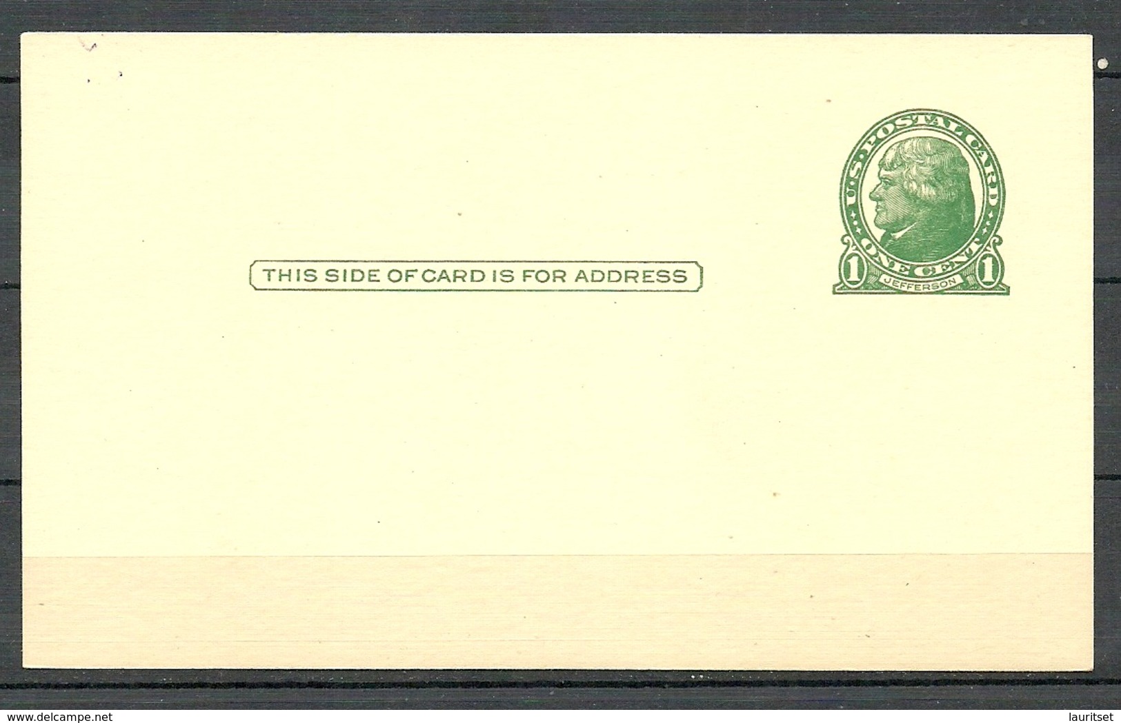 USA 1937 Postal Stationery Stamped Postal Card Ganzsache Jefferson 1 C. Unused - 1921-40