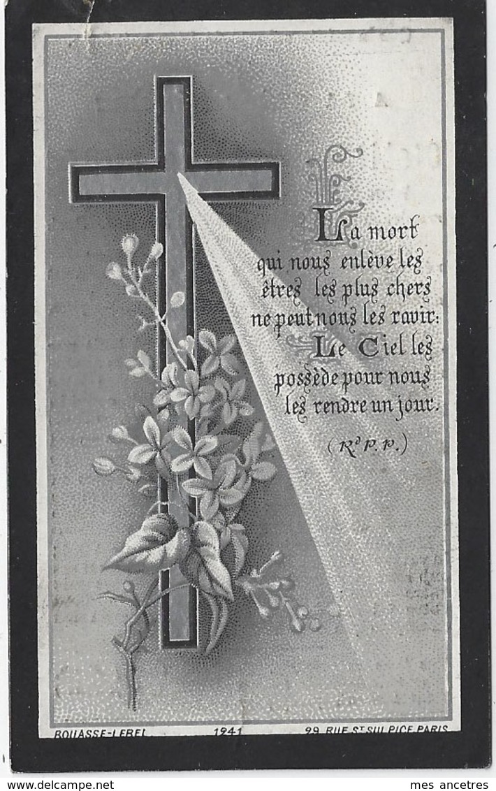 En 1905 Borre Et Merris  (59) Clothilde SOOTS Ep François GERBEDOEN Conférence Saint Vincent De Paul- Née En 1844 - Décès